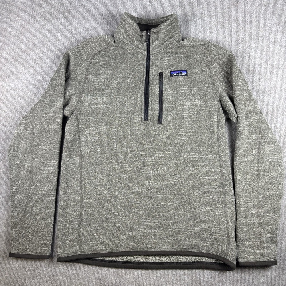 Patagonia Better Sweater Pullover Mens XS Brown 1/4 Zip Mock Neck Fleece EUC